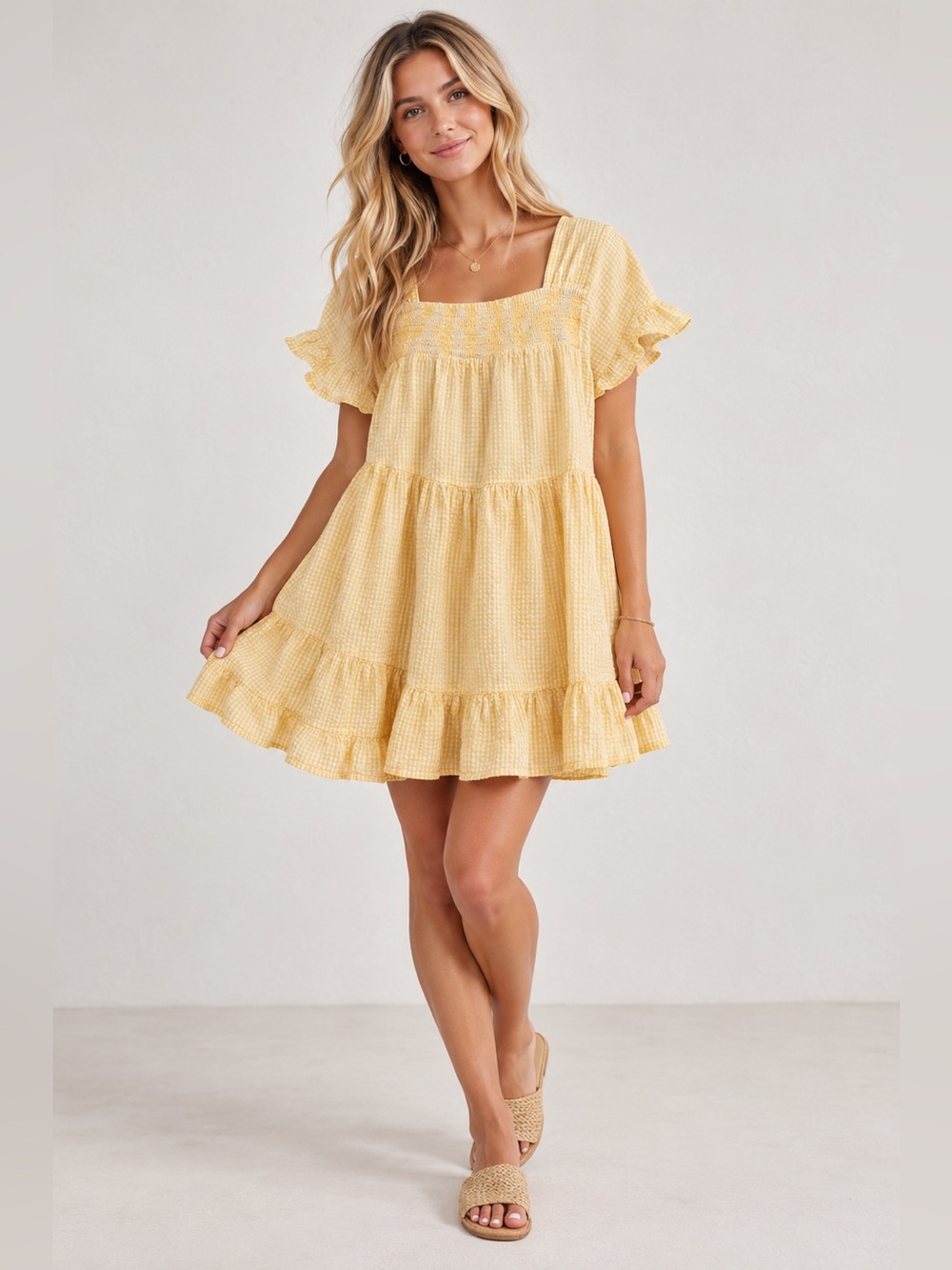 Gingham Sadie Tunic Free People Large